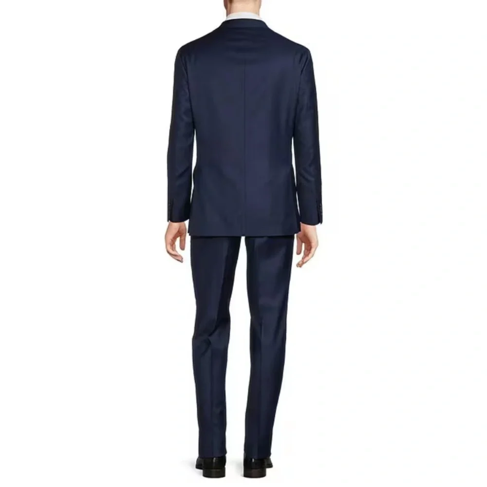 NWT Daniel Cremieux 2-Piece Navy‎ Blue 100% Wool Suit Size 44x38L Office Formal